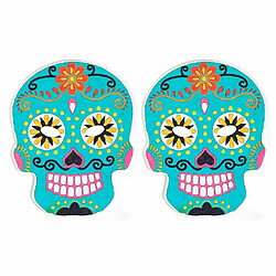 Graines Creatives 12 masques plats en carton à colorier - Calavera mexicaine