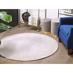 Avis Beliani Tapis rond en viscose gris clair d 140 cm GESI II