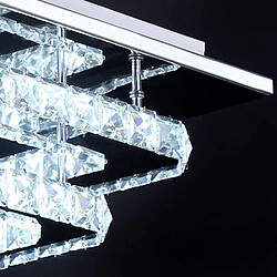 Stoex Plafonnier Moderne Plafonnier Led en Cristal K9 Lampe de Plafond D'Intérieur Pour Chambre À Coucher, Salon, Salle de Bain, Couloir (Blanc Froid) pas cher