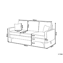 Avis Beliani Canapé 3 places en cuir PU marron GAVLE