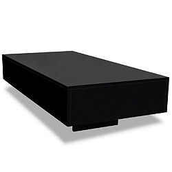 Maison Chic Tabls basse,Table Console pour salon Haute brillance Noir -MN85749