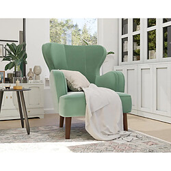 Lisa Design Jaudy - fauteuil - en velours - pieds en bois Jaudy - fauteuil - en velours - pieds en bois - Vert