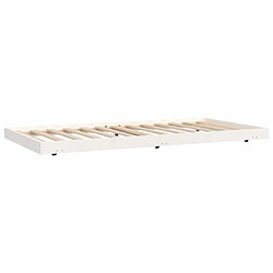 Avis vidaXL Cadre de lit sans matelas blanc 80x200 cm bois massif de pin