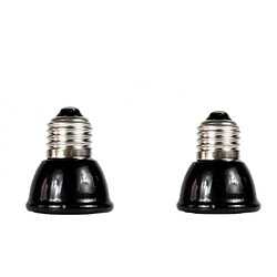 2Pcs Infrarouge Céramique Émetteur Lampe Chauffante Reptile Chaufferette Lampe 40W + 60W