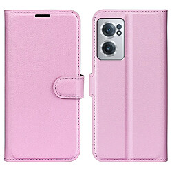 Etui en PU texture litchi avec support, rose pour OnePlus Nord CE 2 5G