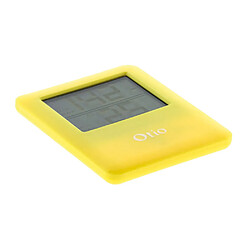 Thermomètre hygromètre magnétique jaune - écran LCD - Otio