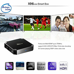 Acheter X96Mini Tv Box Network Stb S905W 4K Hd Wifi Télécommande Intelligente Android Ios Eu Plug 2 16Gb