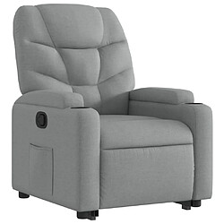 Avis vidaXL Fauteuil inclinable Gris clair Tissu