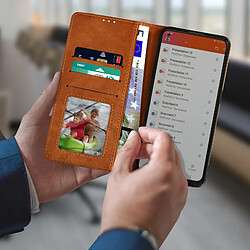 Acheter Avizar Étui Oppo Reno 8 Lite 5G Clapet Portefeuille Fonction Support Vidéo Marron