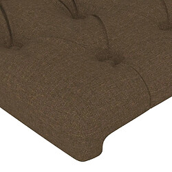 Acheter vidaXL Tête de lit avec oreilles Marron foncé 103x23x78/88 cm Tissu