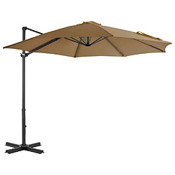 Maison Chic Parasol Jardin | Parasol avec base portable Taupe - GKD69574