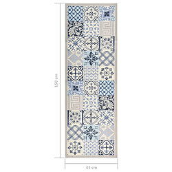 vidaXL Tapis de sol de cuisine lavable Mosaïque 45x150 cm pas cher