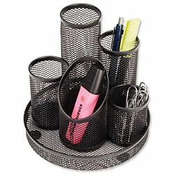 Osco MD02 B Plateau de 5 pots à stylos et crayons Noir