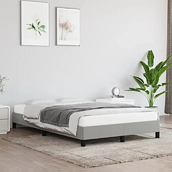 vidaXL Cadre de lit sans matelas gris clair 120x200 cm tissu