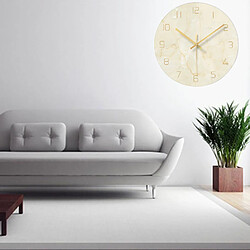 Avis Horloge Murale Moderne à Quartz Silencieux De 12 Po, Verre Non Coutil, Beige Marbré