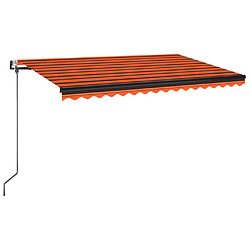 vidaXL Auvent rétractable automatique 400x350 cm Orange et marron