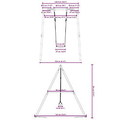 vidaXL Ensemble de balançoire d'extérieur avec balançoire pas cher