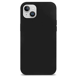 Coque en silicone doublure en fibre, mince, antichoc pour votre iPhone 14 - noir