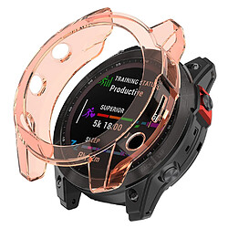 Coque en TPU forme creuse, rose transparent pour votre Garmin Epix