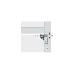 Avis Hettich Taquets détagère Safety Ø 5 mm acier et plastique transparent la boîte de 100