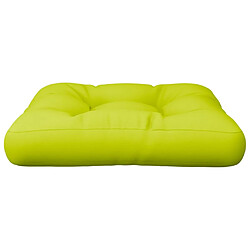 Avis vidaXL Coussin de palette vert vif tissu