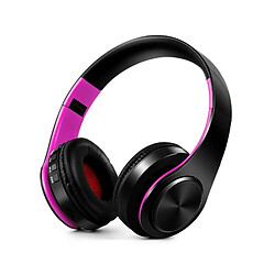 Acheter Wewoo Casque sans fil Bluetooth Écouteur Stéréo Pliable Sport Microphone Lecteur MP3 mains libres (Rose noire)