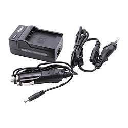 Vhbw Kit chargeur, adaptateur secteur et allume-cigare pour batterie CASIO NP-110, pour appareils photo CASIO Exilim EX-Z2000, EX-Z2300, EX-ZR10