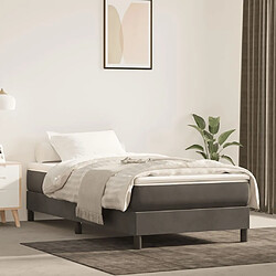 Maison Chic Matelas de lit à ressorts ensachés, Matelas doux gris foncé 120x190x20 cm -GKD24899