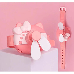 HelloKitty Mini Ventilateur de Montre Silencieux Portable Rechargeable USB--