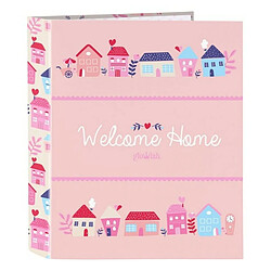 DKD Home Decor Reliure à anneaux Glow Lab Welcome Home A4 (27 x 33 x 6 cm)