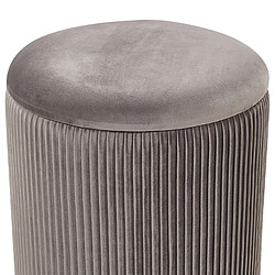 Acheter Beliani Pouf MIRAMAR Set de 2 Gris Velours