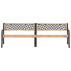 Helloshop26 Banc de jardin meuble de patio d'extérieur terrasse double de jardin 238 cm bois de pin chinois 02_0011823