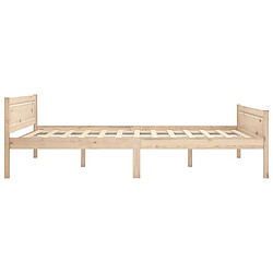 Avis Maison Chic Lit adulte - Lit simple Cadre de lit,Structure du lit Contemporain Bois de pin massif 140x200 cm -MN75059