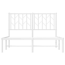 Maison Chic Cadre/structure de lit métal et tête de lit pour adulte - Lit Moderne Chambre blanc 120x190 cm -MN31847 pas cher