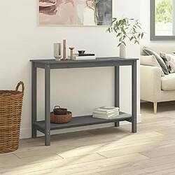 Acheter vidaXL Table console Gris 110x40x80 cm Bois massif de pin