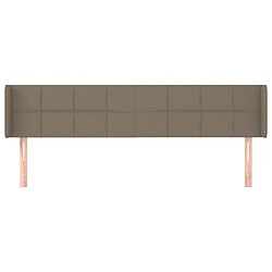 Avis Maison Chic Tête de lit moderne avec oreilles pour chambre - Décoration de lit Taupe 183x16x78/88 cm Tissu -MN87041