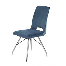 Avis Meubletmoi Lot de 4 chaises velours bleu marine - BELLA