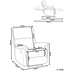 Avis Beliani Fauteuil EVERTON Tissu Marron clair