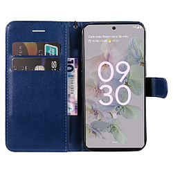 Htdmobiles Housse pour Google Pixel 6a 5G - etui coque pochette portefeuille + verre trempe - BLEU