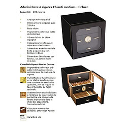 Avis Various Cave ADORINI Chianti Noire Luxe Bois de Cèdre - 3 Tiroirs