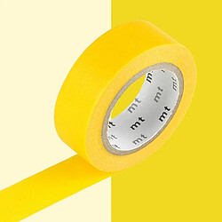 Masking tape unicolore - Jaune - 1,5 cm x 7 m