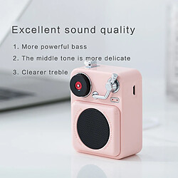 Universal Haut-parleur sans fil Lecteur de musique ancienne de style classique de style classique fort volume fort Bass Subwoofer surround portable de basse | Haut-parleurs portables (rose)