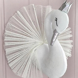 Universal Tête de cygne du mur flamanto suspendu - décoration en peluche animalwhite