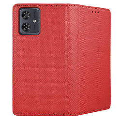 Acheter Htdmobiles Housse pour Motorola Moto G54 5G - etui coque pochette portefeuille + verre trempe - ROUGE MAGNET