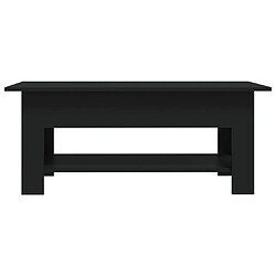 Avis Maison Chic Table basse,Table Console Table d'appoint, Table pour salon Noir 102x55x42 cm Aggloméré -MN51123