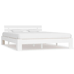 vidaXL Cadre de lit sans matelas blanc 180x200 cm bois massif de pin