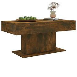 Avis vidaXL Table basse Chêne fumé 96x50x45 cm Bois d'ingénierie