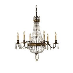 Elstead Lighting Chandelier extérieur Bellini Acier,Quarts de Cristal Bronze britannique, bronze oxydé