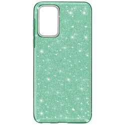 Avizar Coque Samsung Galaxy A72 Paillette Amovible Silicone Semi-rigide vert