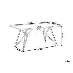 Avis Beliani Table de repas BUSCOT Bois clair